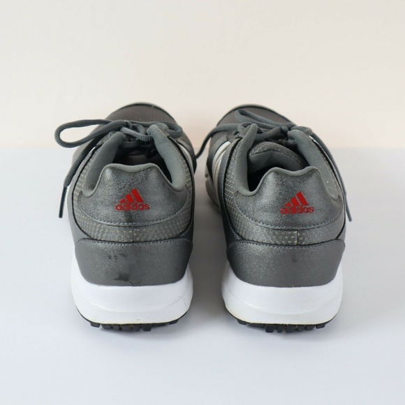 ADIDAS Men's Size 11 SILVER w WHITE STRIPES GOLF - Picture 5 of 8